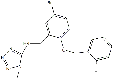 N-{5-bromo-2-[(2-fluorobenzyl)oxy]benzyl}-N-(1-methyl-1H-tetraazol-5-yl)amine Structure