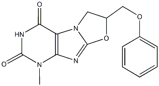 1-methyl-7-(phenoxymethyl)-6,7-dihydro[1,3]oxazolo[2,3-f]purine-2,4(1H,3H)-dione Structure