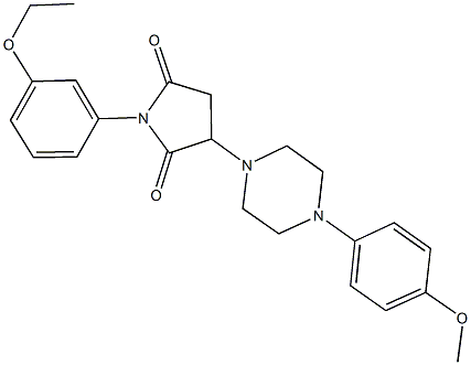 1-(3-ethoxyphenyl)-3-[4-(4-methoxyphenyl)-1-piperazinyl]-2,5-pyrrolidinedione Structure
