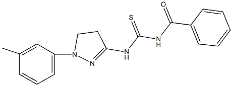 N-benzoyl-N'-[1-(3-methylphenyl)-4,5-dihydro-1H-pyrazol-3-yl]thiourea Struktur