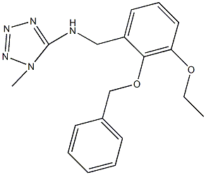 N-[2-(benzyloxy)-3-ethoxybenzyl]-N-(1-methyl-1H-tetraazol-5-yl)amine Structure