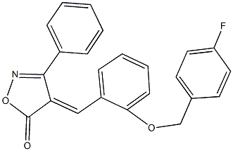 4-{2-[(4-fluorobenzyl)oxy]benzylidene}-3-phenyl-5(4H)-isoxazolone Structure