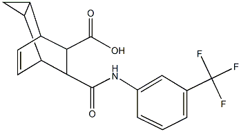 7-{[3-(trifluoromethyl)anilino]carbonyl}tricyclo[3.2.2.0~2,4~]non-8-ene-6-carboxylic acid|