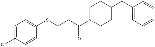 4-benzyl-1-{3-[(4-chlorophenyl)sulfanyl]propanoyl}piperidine 结构式