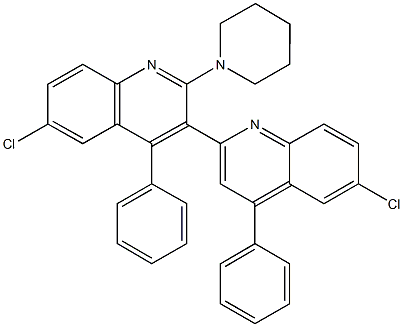 2'-(1-piperidinyl)-2,3'-bis(6-chloro-4-phenylquinoline)
