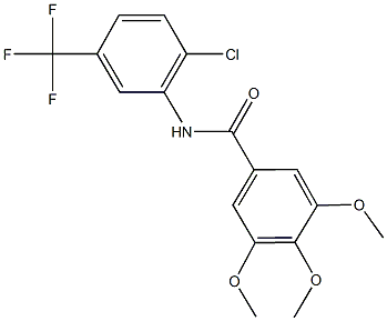 N-[2-chloro-5-(trifluoromethyl)phenyl]-3,4,5-trimethoxybenzamide 结构式