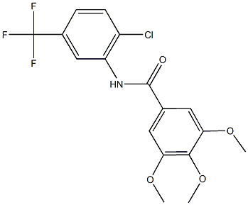 N-[2-chloro-5-(trifluoromethyl)phenyl]-3,4,5-trimethoxybenzamide,,结构式