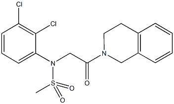 N-(2,3-dichlorophenyl)-N-[2-(3,4-dihydro-2(1H)-isoquinolinyl)-2-oxoethyl]methanesulfonamide Struktur