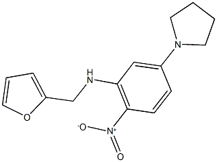 1-{3-[(2-furylmethyl)amino]-4-nitrophenyl}pyrrolidine Structure