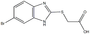 [(6-bromo-1H-benzimidazol-2-yl)sulfanyl]acetic acid,,结构式