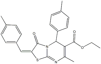 ethyl 7-methyl-2-(4-methylbenzylidene)-5-(4-methylphenyl)-3-oxo-2,3-dihydro-5H-[1,3]thiazolo[3,2-a]pyrimidine-6-carboxylate