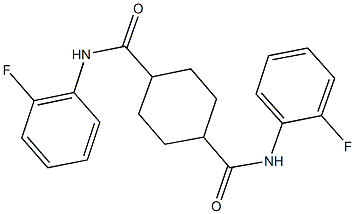 N~1~,N~4~-bis(2-fluorophenyl)-1,4-cyclohexanedicarboxamide Structure