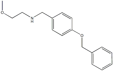 N-[4-(benzyloxy)benzyl]-N-(2-methoxyethyl)amine Struktur