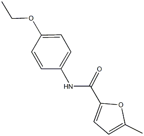 N-(4-ethoxyphenyl)-5-methyl-2-furamide,,结构式