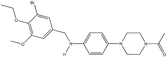 N-[4-(4-acetyl-1-piperazinyl)phenyl]-N-(3-bromo-4-ethoxy-5-methoxybenzyl)amine