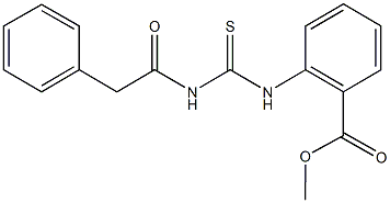 methyl 2-({[(phenylacetyl)amino]carbothioyl}amino)benzoate Structure