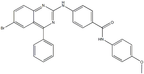 4-[(6-bromo-4-phenylquinazolin-2-yl)amino]-N-[4-(methyloxy)phenyl]benzamide Structure