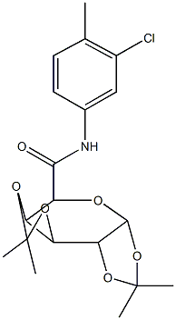 N-(3-chloro-4-methylphenyl)-2,2,7,7-tetramethyltetrahydro-3aH-di[1,3]dioxolo[4,5-b:4,5-d]pyran-5-carboxamide Structure