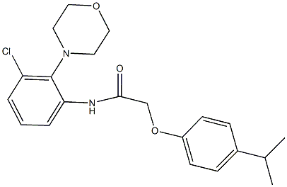 N-[3-chloro-2-(4-morpholinyl)phenyl]-2-(4-isopropylphenoxy)acetamide