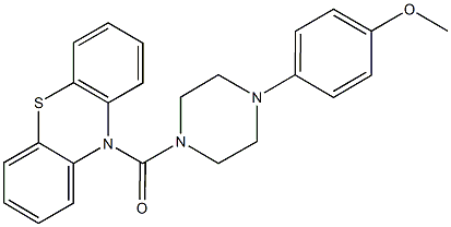 methyl 4-[4-(10H-phenothiazin-10-ylcarbonyl)-1-piperazinyl]phenyl ether Structure