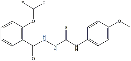 2-[2-(difluoromethoxy)benzoyl]-N-(4-methoxyphenyl)hydrazinecarbothioamide,,结构式