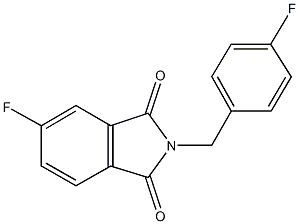 5-fluoro-2-(4-fluorobenzyl)-1H-isoindole-1,3(2H)-dione,,结构式