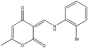 3-[(2-bromoanilino)methylene]-6-methyl-2H-pyran-2,4(3H)-dione 结构式