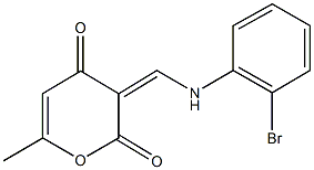 3-[(2-bromoanilino)methylene]-6-methyl-2H-pyran-2,4(3H)-dione|