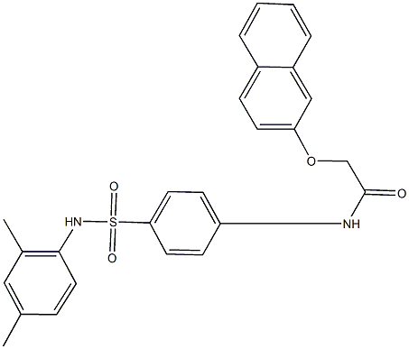 N-{4-[(2,4-dimethylanilino)sulfonyl]phenyl}-2-(2-naphthyloxy)acetamide,,结构式