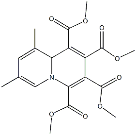 tetramethyl 7,9-dimethyl-9aH-quinolizine-1,2,3,4-tetracarboxylate 化学構造式