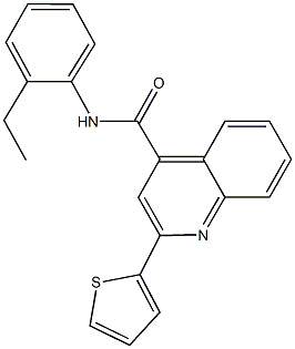 N-(2-ethylphenyl)-2-(2-thienyl)-4-quinolinecarboxamide 结构式