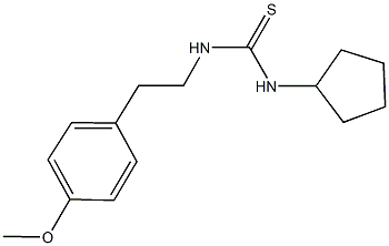 N-cyclopentyl-N'-[2-(4-methoxyphenyl)ethyl]thiourea 结构式