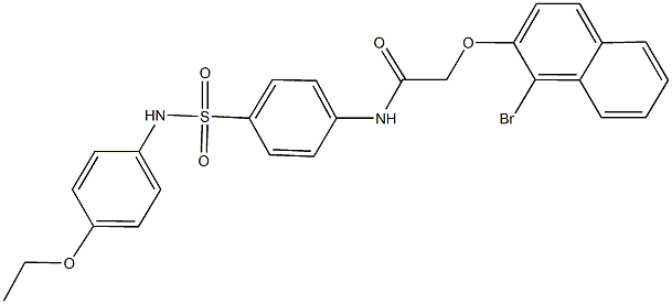 2-[(1-bromo-2-naphthyl)oxy]-N-{4-[(4-ethoxyanilino)sulfonyl]phenyl}acetamide Structure