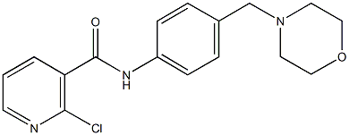 2-chloro-N-[4-(4-morpholinylmethyl)phenyl]nicotinamide,,结构式