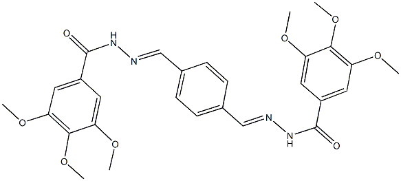 3,4,5-trimethoxy-N'-{4-[2-(3,4,5-trimethoxybenzoyl)carbohydrazonoyl]benzylidene}benzohydrazide Structure