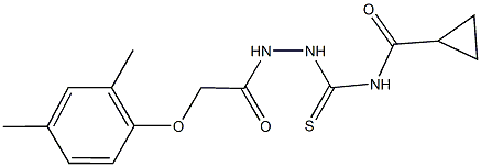 N-({2-[(2,4-dimethylphenoxy)acetyl]hydrazino}carbothioyl)cyclopropanecarboxamide|