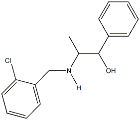 2-[(2-chlorobenzyl)amino]-1-phenyl-1-propanol 化学構造式