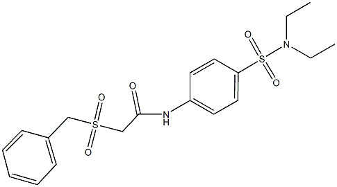 2-(benzylsulfonyl)-N-{4-[(diethylamino)sulfonyl]phenyl}acetamide Structure