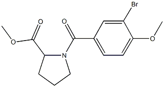 methyl 1-(3-bromo-4-methoxybenzoyl)-2-pyrrolidinecarboxylate Structure