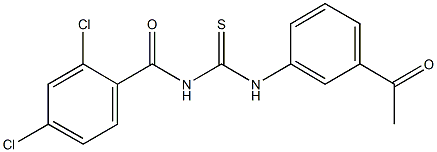 N-(3-acetylphenyl)-N'-(2,4-dichlorobenzoyl)thiourea Structure