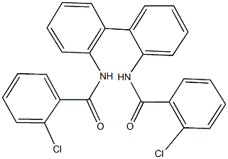 2-chloro-N-{2'-[(2-chlorobenzoyl)amino][1,1'-biphenyl]-2-yl}benzamide Structure
