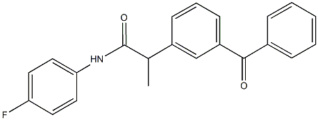 2-(3-benzoylphenyl)-N-(4-fluorophenyl)propanamide 结构式