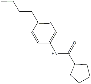 N-(4-butylphenyl)cyclopentanecarboxamide Struktur