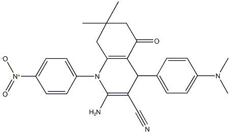 2-amino-4-[4-(dimethylamino)phenyl]-1-{4-nitrophenyl}-7,7-dimethyl-5-oxo-1,4,5,6,7,8-hexahydroquinoline-3-carbonitrile