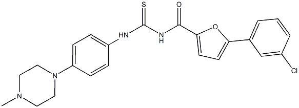 N-[5-(3-chlorophenyl)-2-furoyl]-N'-[4-(4-methyl-1-piperazinyl)phenyl]thiourea|