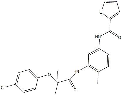  N-(3-{[2-(4-chlorophenoxy)-2-methylpropanoyl]amino}-4-methylphenyl)-2-furamide