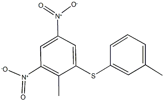 2-methyl-1-[(3-methylphenyl)sulfanyl]-3,5-dinitrobenzene Struktur
