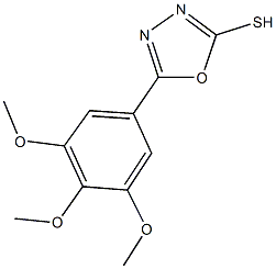 5-(3,4,5-trimethoxyphenyl)-1,3,4-oxadiazole-2(3H)-thione 结构式