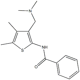 N-{3-[(dimethylamino)methyl]-4,5-dimethyl-2-thienyl}benzamide 化学構造式