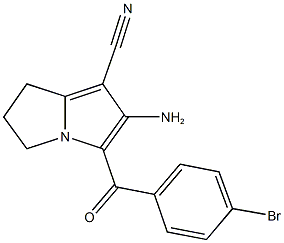 6-amino-5-(4-bromobenzoyl)-2,3-dihydro-1H-pyrrolizine-7-carbonitrile Structure